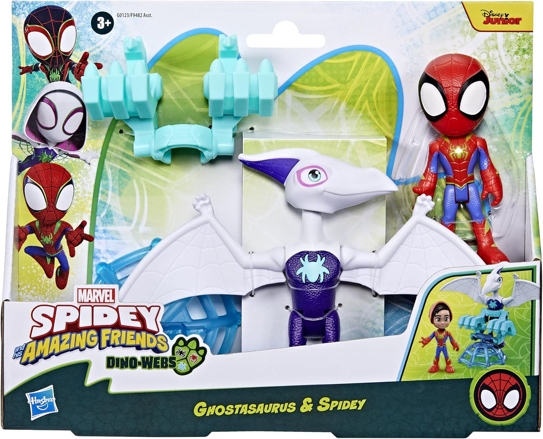 Marvel Spidey und Seine Super-Freunde Dino-Webs Ghostasaurus & Spidey, Spider-Man Action-Figuren Gho