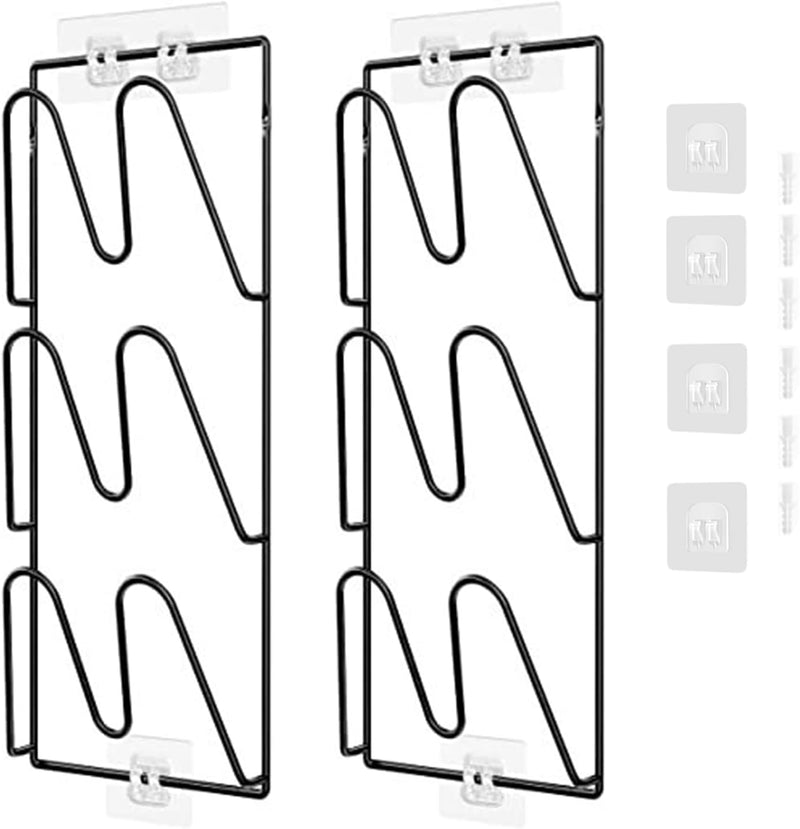 Aisny Topfdeckelhalter, Selbstklebender Topf- und Pfannendeckelhalter 3 Schlitzen, 2 Stück Topfdecke