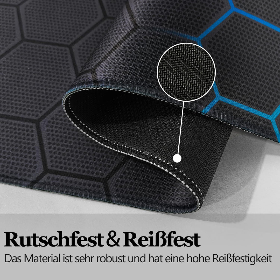 Gaming Mauspad,XXL 900x400mm Hexagonalmuster Mauspad,Wabenmuster Mousepad für präzise Maussteuerung,