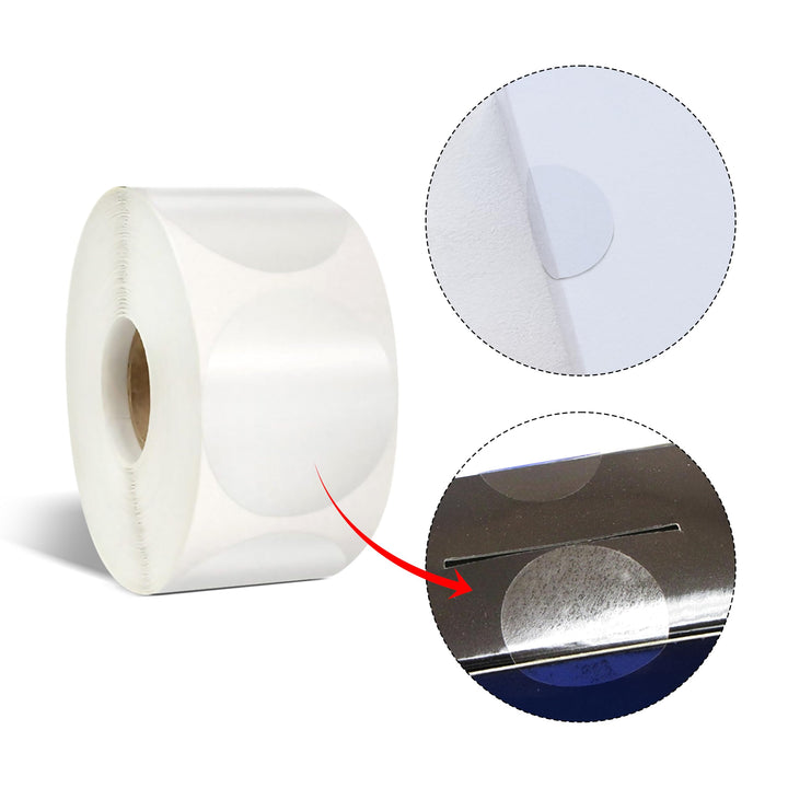 colortouch 10 Rolle, 10.000 Stück Klebepunkte Transparent Aufklebe für Verpackung - 3 cm Durchmesser