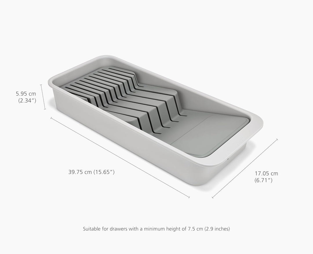 Joseph Joseph DrawerStore 2-Stufiger Messer Organizer, für bis zu 16 Messer, Zerlegbar, recyceltem P