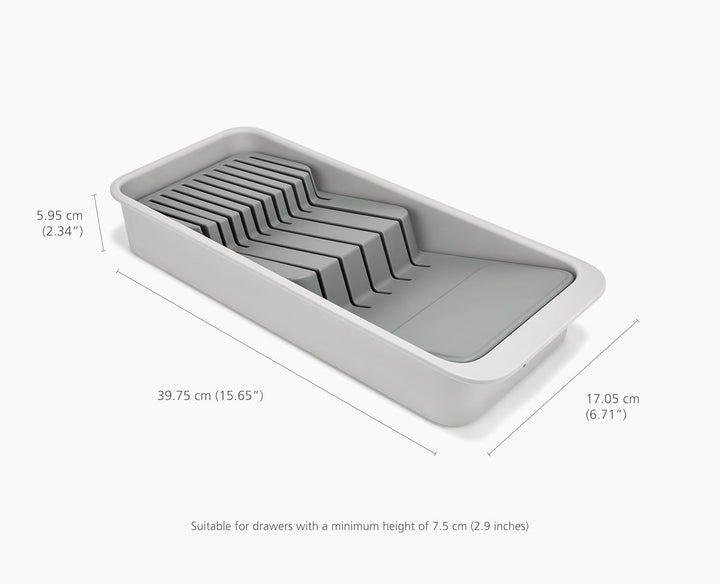 Joseph Joseph DrawerStore 2-Stufiger Messer Organizer, für bis zu 16 Messer, Zerlegbar, recyceltem P