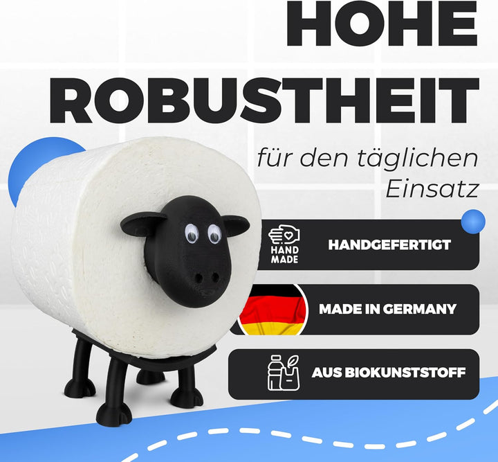 LAYERSMITH® Schaf Toilettenpapierhalter 3er [DAS ORIGINAL] Stapelbar für 42mm Rollen - Perfekt als D