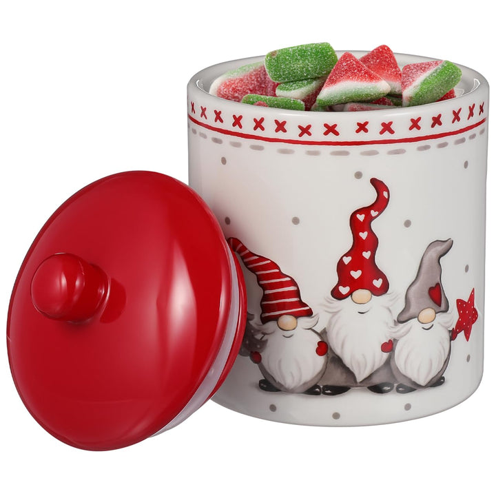 Housoutil Keksdose Keramik Weihnachten, Keksdose Weihnachten Keramik Mit Deckel, Versiegelte Aus Für