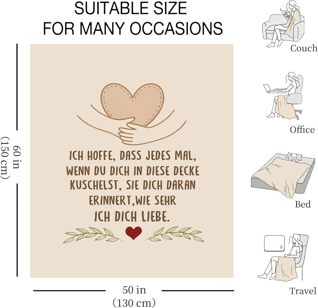 Amorea Ich hoffe DASS jedes Mal wenn du Dich in Diese Decke kuschelst sie Dich daran erinnert wie se