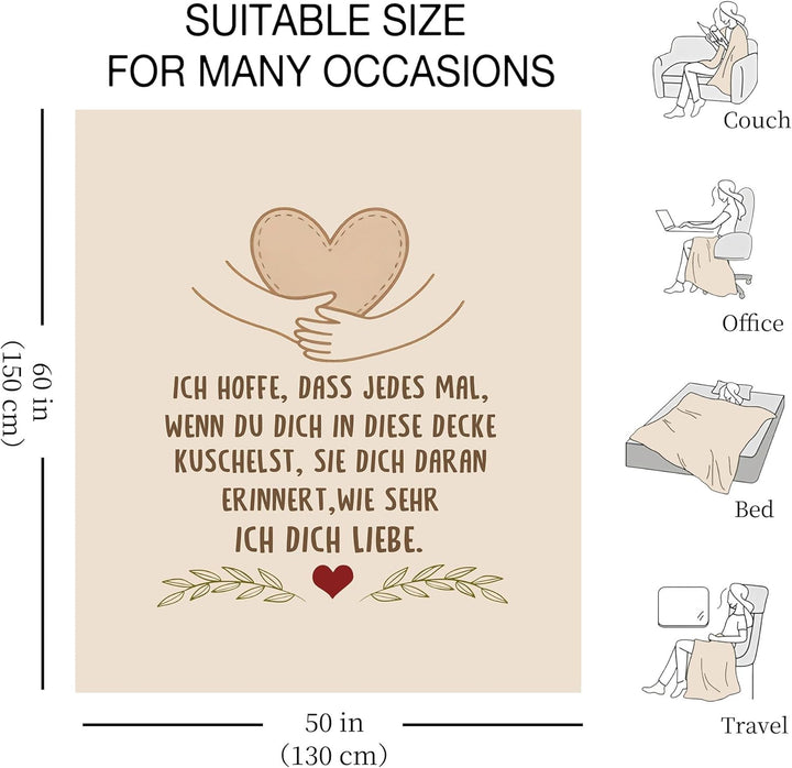 Amorea Ich hoffe DASS jedes Mal wenn du Dich in Diese Decke kuschelst sie Dich daran erinnert wie se