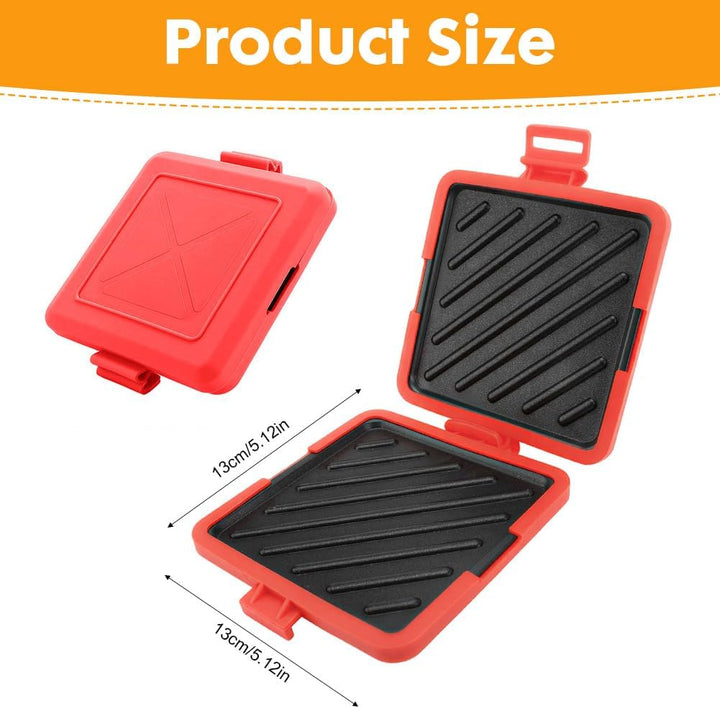 Gohytal Sandwichmaker Silikon, Sandwichtoaster für Mikrowelle, Antihaftbeschichteter Sandwich-Toaste