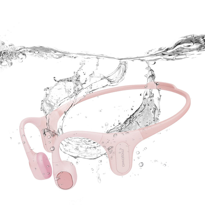 mojawa Run Plus Knochenschall-Kopfhörer, Open-Ear, Bluetooth 5.2, 32GB MP3, IP68 Wasserdicht, ENC-Mi