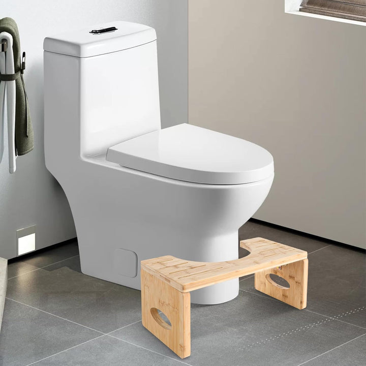 Toilettenhocker Holz Klappbar, Toilettenhocker Erwachsene, Klohocker aus Bambus, Squatty Kackhocker