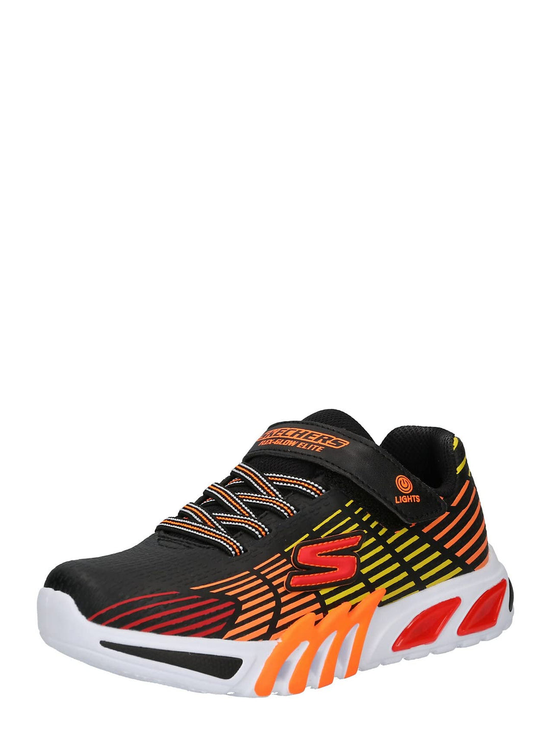 Skechers Herren Flex-Glow Elite Sneaker 22 EU Black Synthetic Trim Orange Yellow Trim, 22 EU Black S