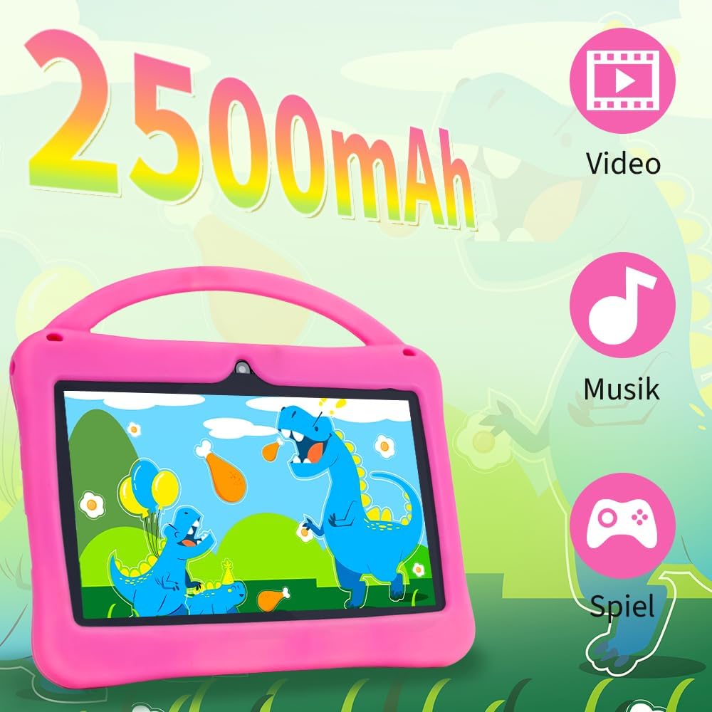 Veidoo 7-Zoll Android Tablet für Kinder, 2 GB RAM, 32 GB Speicher, AIWAWA Apps mit Elternkontrollen,
