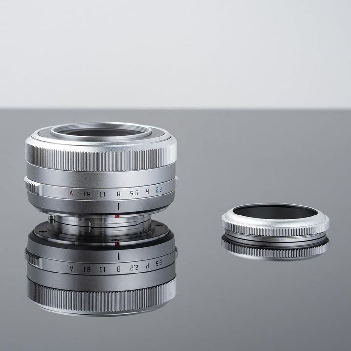 TTArtisan 27mm f2.8 Autofokus kompatibel mit Fuji X Mount Silber/Silver inkl TTArtisan Mini LED Ligh