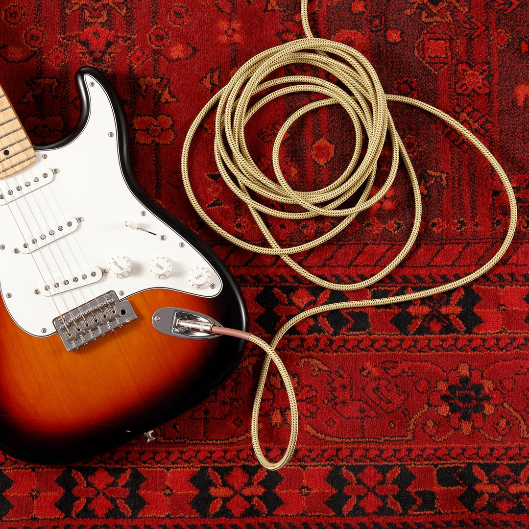 D'Addario Custom Series Instrumentenkabel mit Flechtschirm, Tweed, 6 m