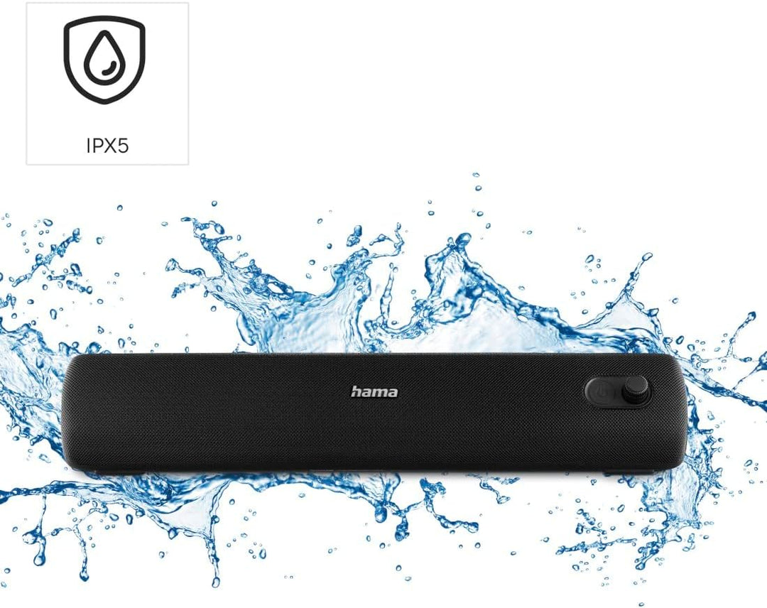 Hama Bluetooth-Lautsprecher wasserdicht zuhause u. outdoor (Musik-Box Bluetooth-Lautsprecher für Han