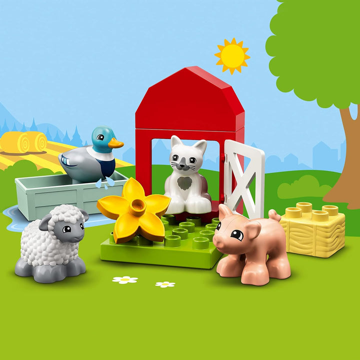 LEGO 10949 DUPLO Tierpflege auf dem Bauernhof Spielzeug für Kleinkinder ab 2 Jahren mit Figuren: Ent