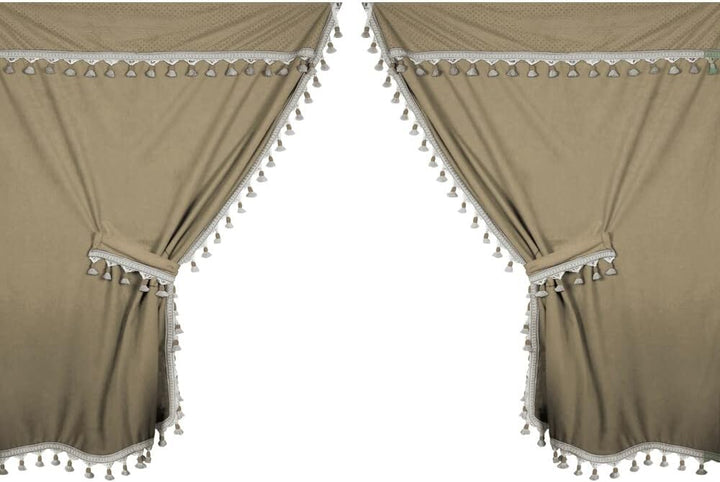 Lampa 98635 Set Vorhänge Premiere für LKW Beige, Beige