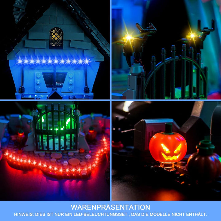Licht Set Kompatibel mit Lego 21351 Tim Burtons Disney Film Nightmare Before Christmas Aktualisierte