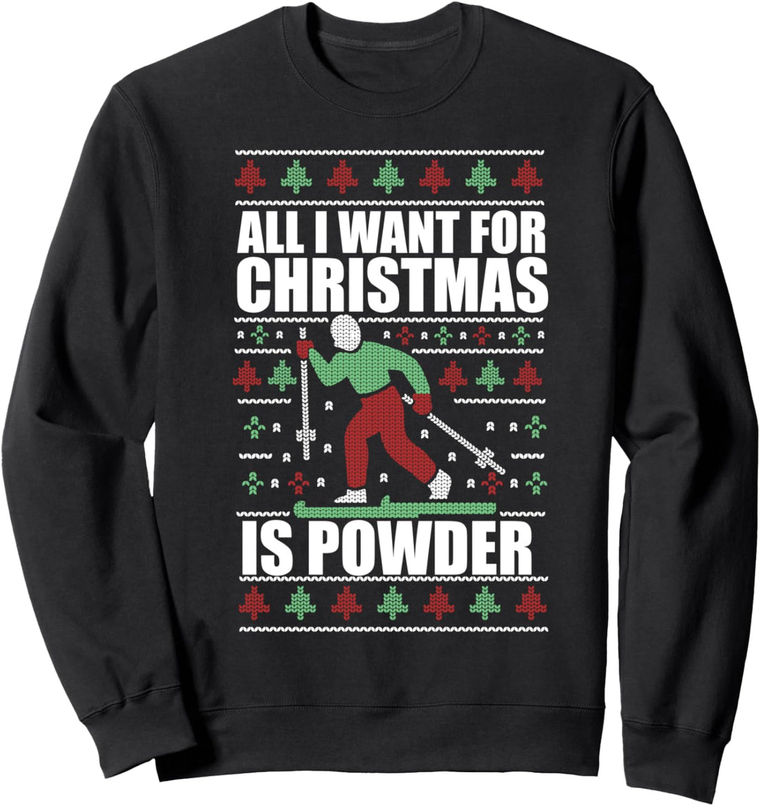 WEIHNACHTS-SKIFAHREN Ugly Xmas Sweater Ski Meme Sweatshirt