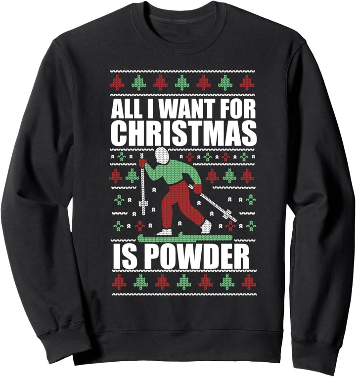 WEIHNACHTS-SKIFAHREN Ugly Xmas Sweater Ski Meme Sweatshirt