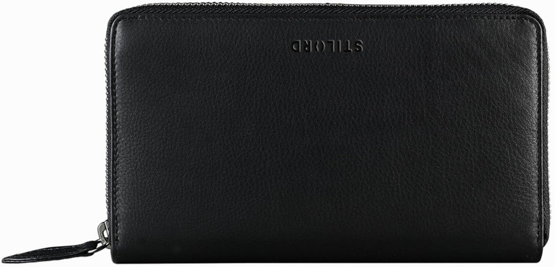 STILORD 'Emilia' Damen Portemonnaie RFID Schutz Elegante Klassische Geldbörse gross aus echtem Rinds
