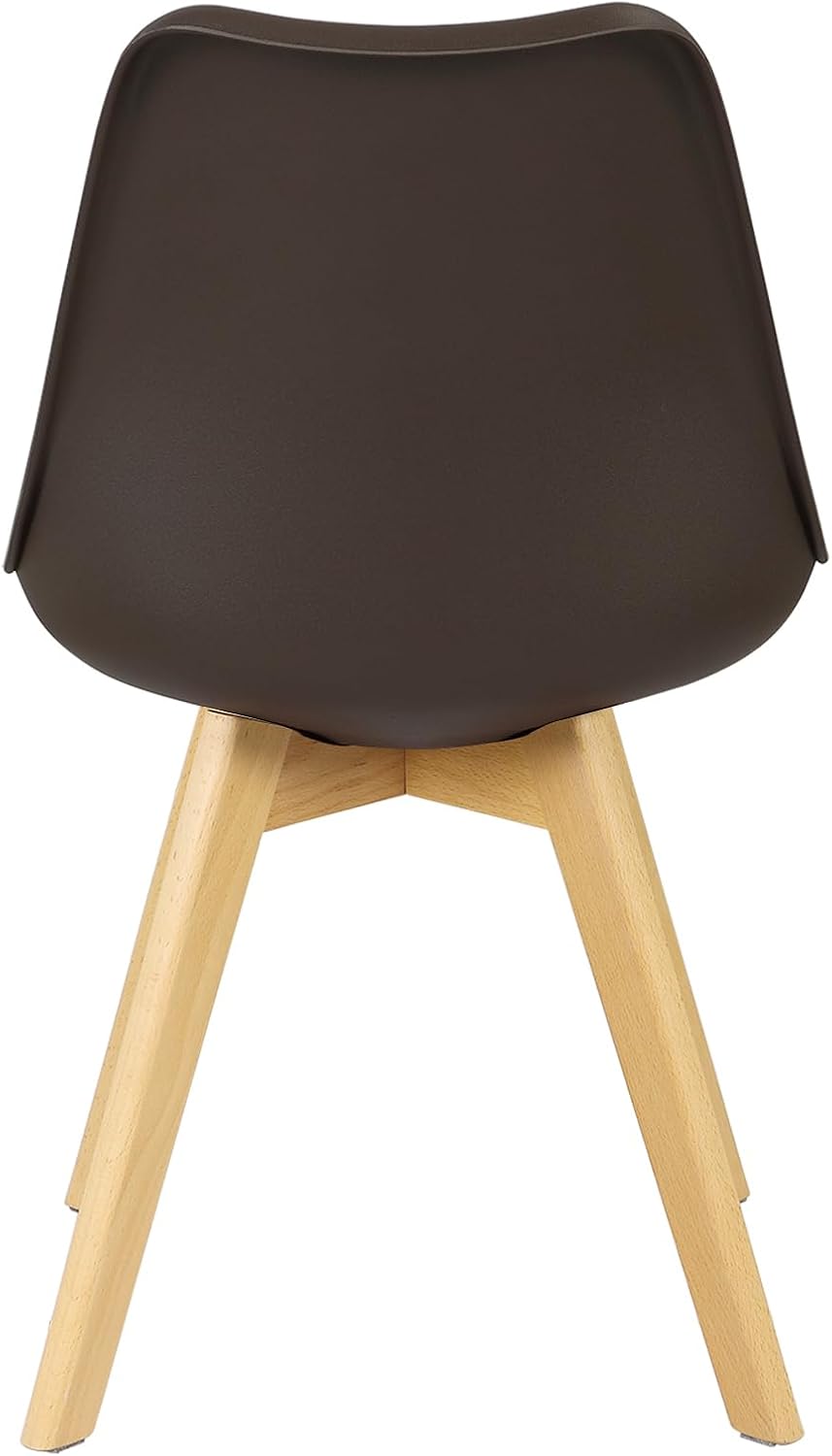 WOLTU BH29br-2 2 x Esszimmerstühle 2er Set Esszimmerstuhl Design Stuhl Küchenstuhl Holz, Braun 2er S