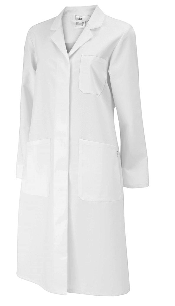 BP 1699-130-21-50n Mantel für Frauen, Langarm, Kragen mit Aufschlag, 205,00 g/m² Reine Baumwolle, we