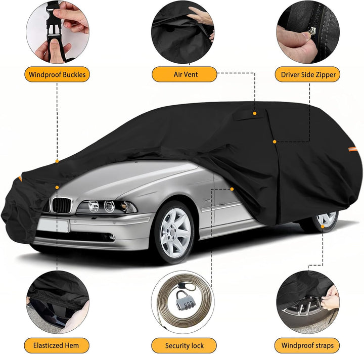 Autoabdeckung Wasserdicht für 1999-2004 BMW 5 Series E39 Estate, Vollgarage Autoplane Auto Abdeckpla
