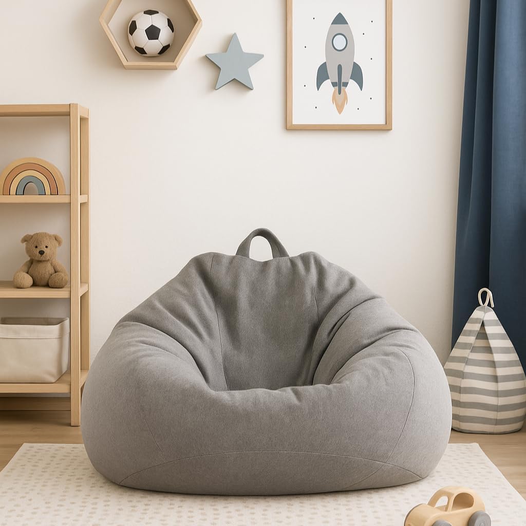 AD.CON Sitzsack mit ECO Füllung Puff Relax-Sessel Sitzkissen Bodenkissen Bean Bag 70x80x50cm 120L Du