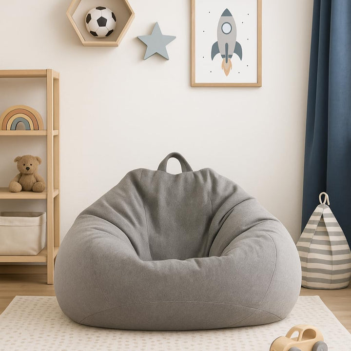 AD.CON Sitzsack mit ECO Füllung Puff Relax-Sessel Sitzkissen Bodenkissen Bean Bag 70x80x50cm 120L Du