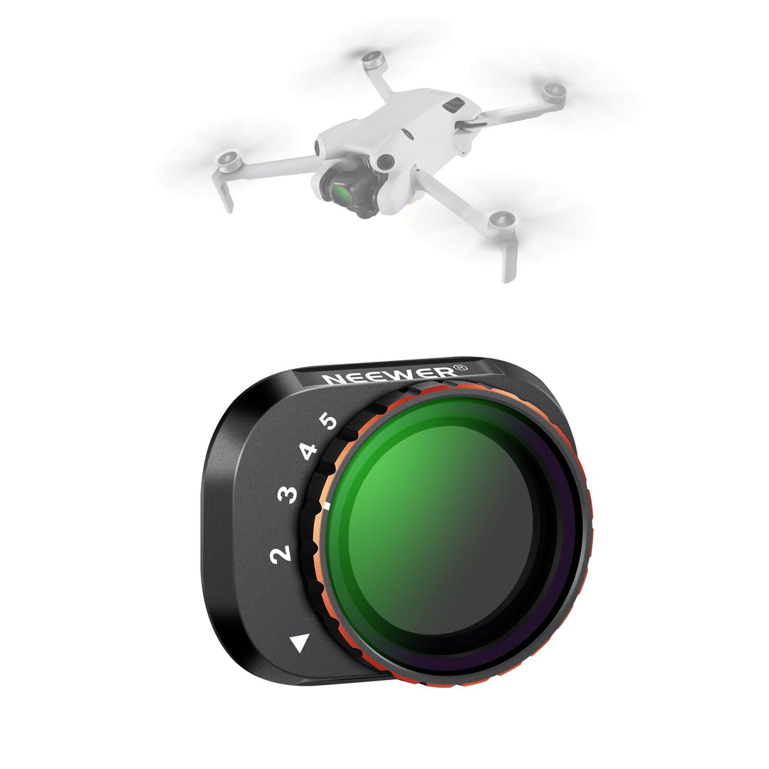 NEEWER Variabler ND Filter, kompatibel mit DJI Mini 4 Pro, ND2-32 1-5 Stop, Snap On, mehrfach beschi