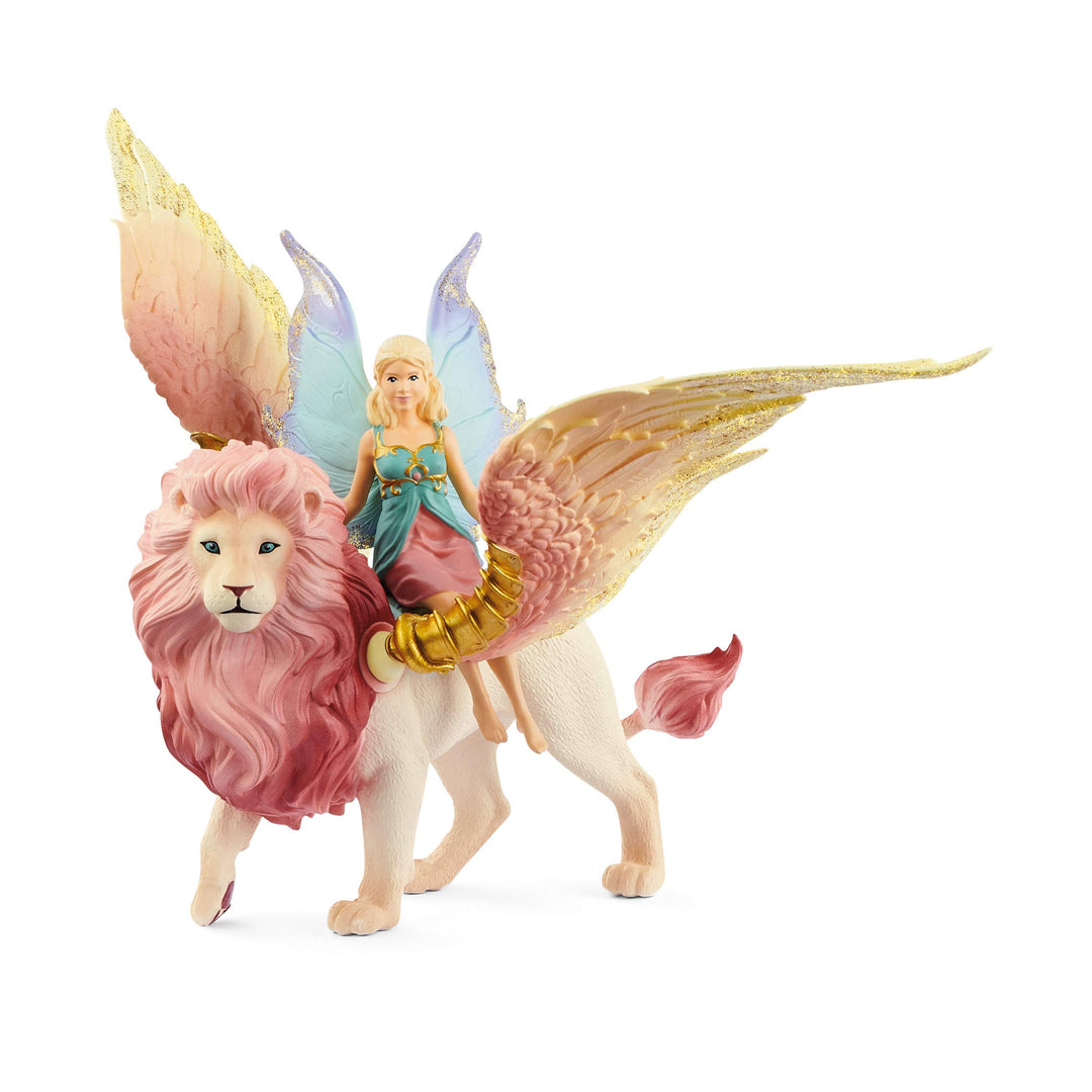 Schleich 70714 bayala Fairy in Flight on Winged Lion Single Standardverpackung, Single Standardverpa