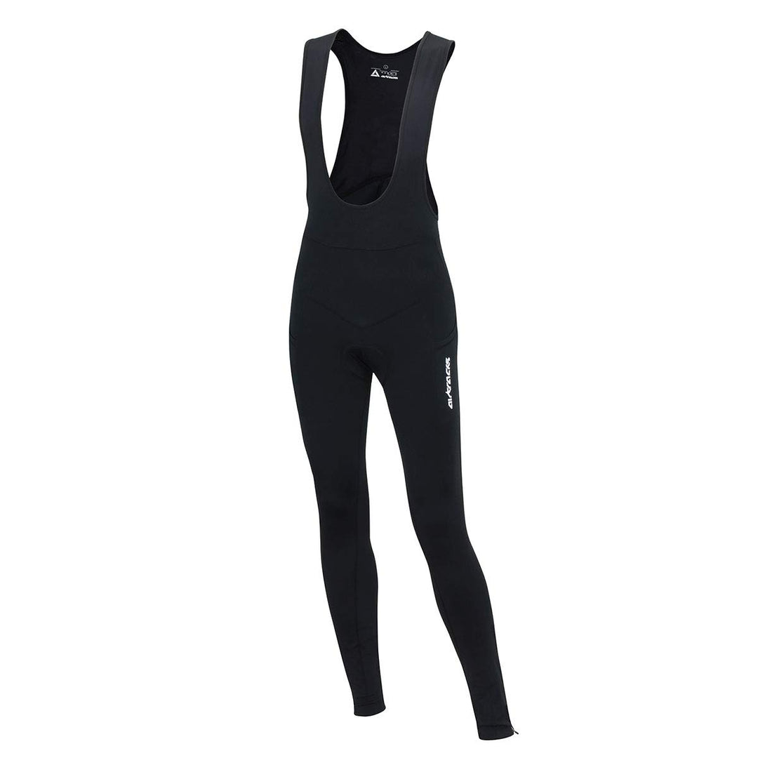 Airtracks Herren Thermo Fahrradhose Lang mit Trägern Pro - Trägerhose Lang - BIB Radhose - Träger Ra