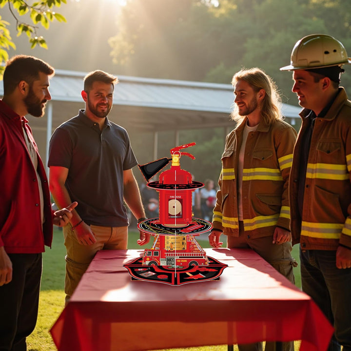 Dreistufiger Feuerwehr Kuchenständer, Cupcake Turm, Feuerwehr Themen Birthday Party Deko, tragbarer