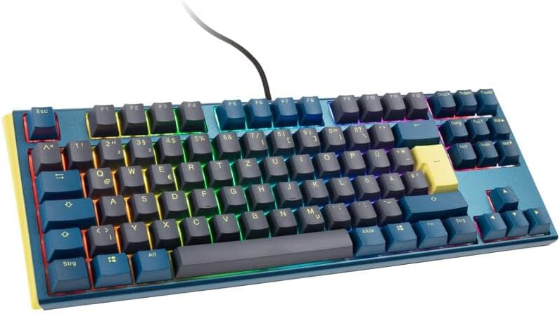 Ducky One 3 Daybreak - Mechanische Gaming Tastatur Deutsches Layout im TKL-Format (80% Keyboard) mit