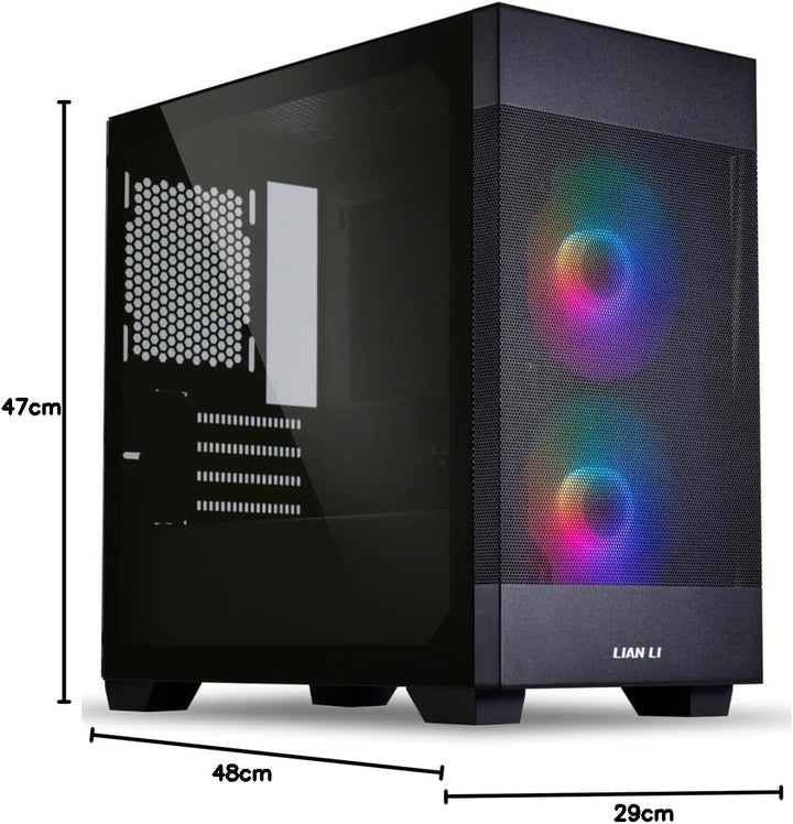 Lian Li LANCOOL 205M Mesh Micro-ATX-Gehäuse, Tempered Glass - schwarz