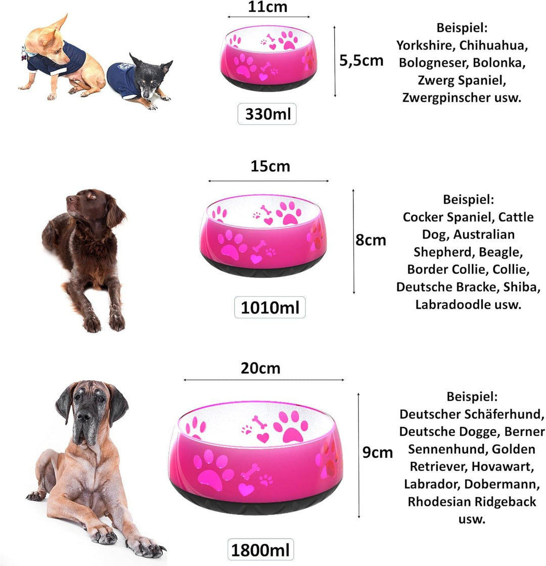 Hundenapf kleine Hunde/Hundenapf grosse Hunde/Futternapf Hund/Trinknapf Hund/S/M/L rutschfest (M 101