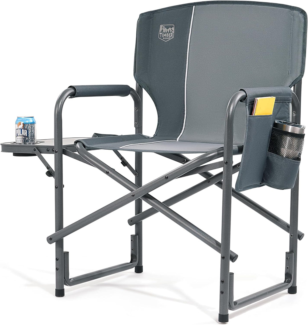 TIMBER RIDGE Campingstuhl Faltbar 180kg Regiestuhl klappbar Aluminium tragbar Ultraleicht Angelstuhl