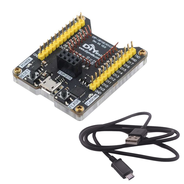 Wishiot ESP8266 ESP-01S ESP-07S ESP-12F Firmware Burning Fixture Development Board Onboard CP2102 Ch