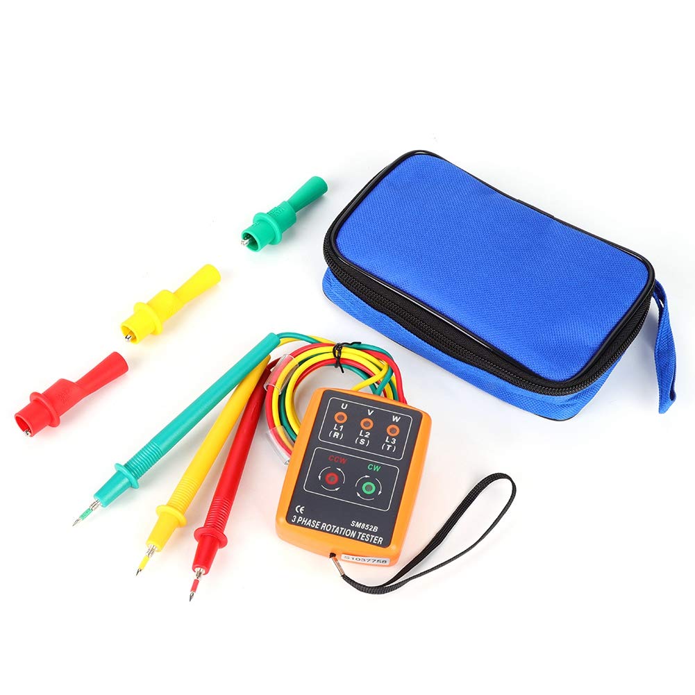3 Phasen Rotationstester, SM-852B 60 V ~ 600 V Wechselstrom Sequenzreihenfolge Anzeige Tester 20 Hz-