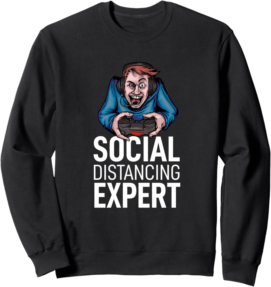 Social Distancing Expert Konsole Video Game Spieler Zockerin Sweatshirt