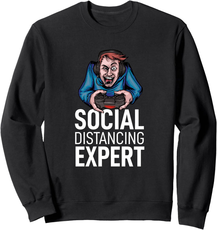 Social Distancing Expert Konsole Video Game Spieler Zockerin Sweatshirt