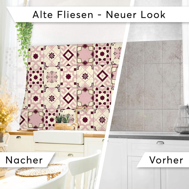 CREATISTO Mosaik Klebefliesen Stickerfliesen Fliesenfolie - Klebe Folie für Wandfliesen I Klebeflies