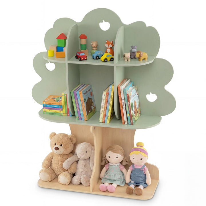 RELAX4LIFE Bücherregal Kinder, stehendes Kinderregal mit 8 offenen Fächern & Sockel, Spielzeugregal