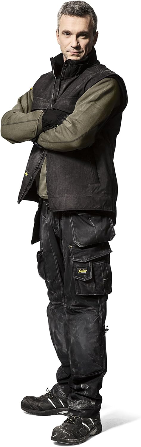 Snickers Bodenleger Hose schwarz Gr. 44 44 Schwarz-schwarz, 44 Schwarz-schwarz