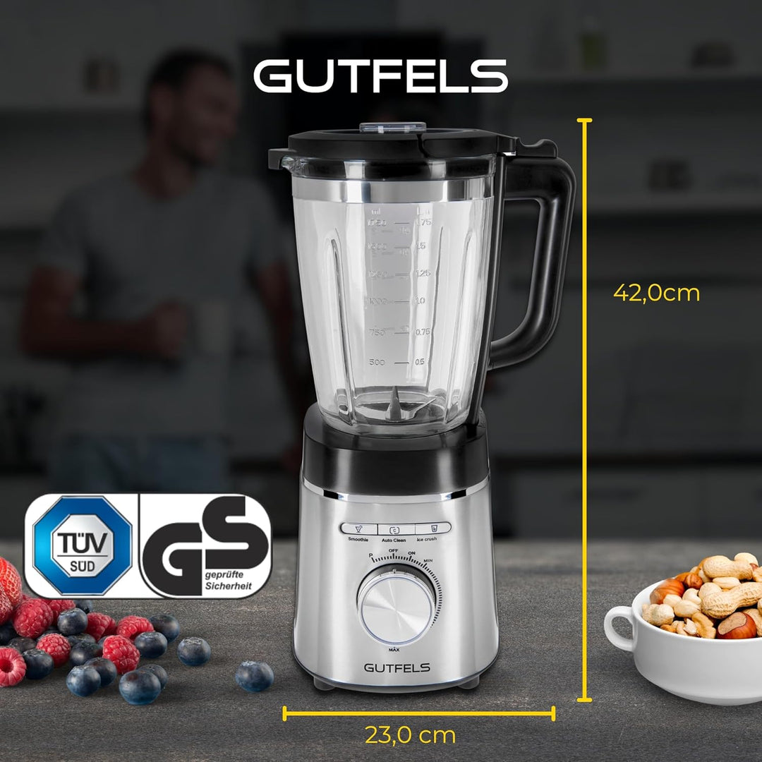 Standmixer BLEND 5010 | Standmixer Glas 1,75 L | 1400 W | stufenlose Regulierung | Mixer Küche mit S