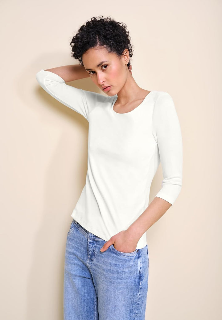 Street One Damen Style Pania T-Shirt 34 Off White, 34 Off White