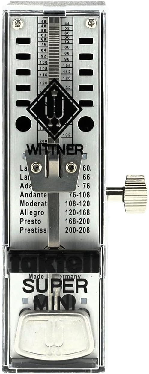 Wittner Metronom 886051 Kunststoffgehäuse ohne Glocke Taktell Super Mini schwarz, schwarz