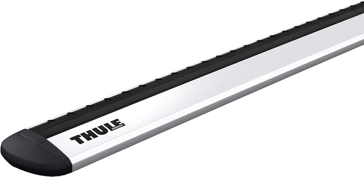 Thule 711100 WingBar Evo 108, Silber Set of 2 &amp; 186080 Montage-Kit Evo Flush Rail 6080