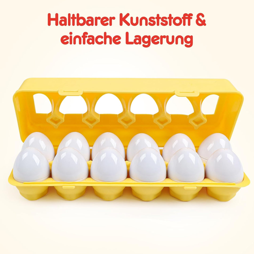 YIQOGAME Montessori Spielzeug Passende Eier,Lernspiel für Kinder pädagogisches Spiel zur Entwicklung