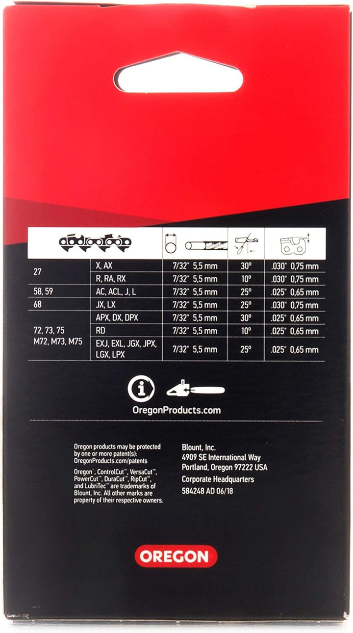 Oregon Kette 3/8 1,6 HM mit SG, 75DPX072E 72 maillons - Sécurité : Avec Mehrfarbig, 72 maillons - Sé